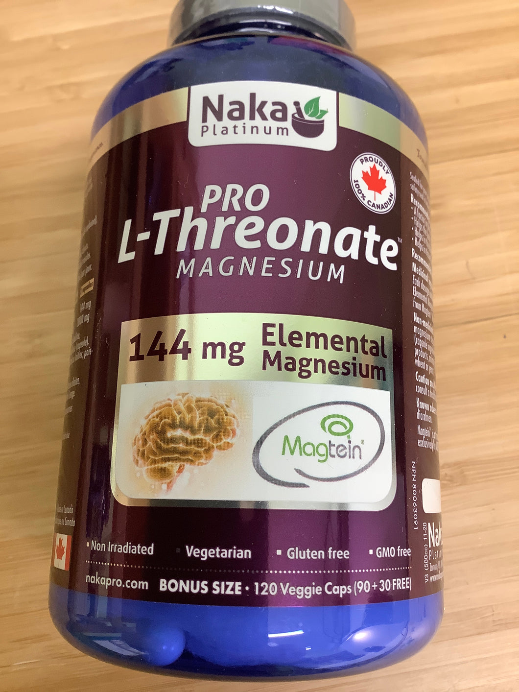 Naka Pro L-Threonate Magnesium Bonus Size