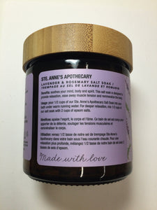 Ste. Anne’s Apothecary Lavender & Rosemary Salt Soak