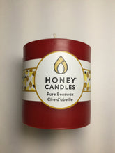 Load image into Gallery viewer, Honey Candles 100% Beeswax 3” Pillars