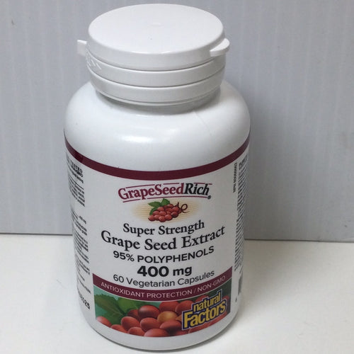 Natural Factors Super Strength Grape Seed Extract 400mg