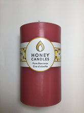 Load image into Gallery viewer, Honey Candles 100% Beeswax 5” Pillars.