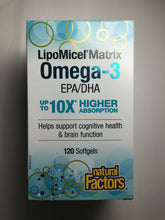 Load image into Gallery viewer, Natural Factors LipoMicel Matrix Omega-3 Softgels, up to 10x