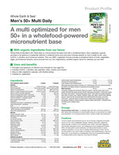 Load image into Gallery viewer, Whole Earth and Sea Men’s 50+ Multivitamin and Mineral 60’s