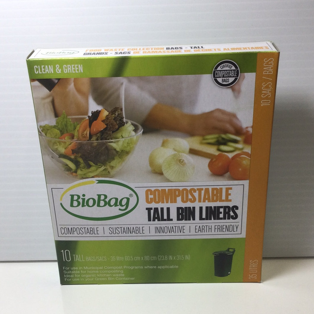 BioBag Compostable Tall Bin Liners for Compost