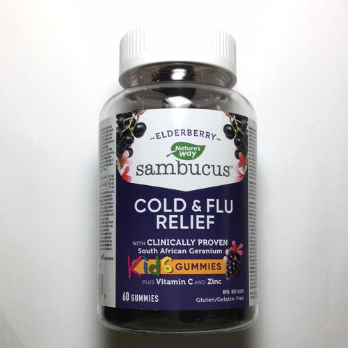 Nature’s Way Sambucus Kids Elderberry Cold & Flu Relief  With South African Geranium Gummies