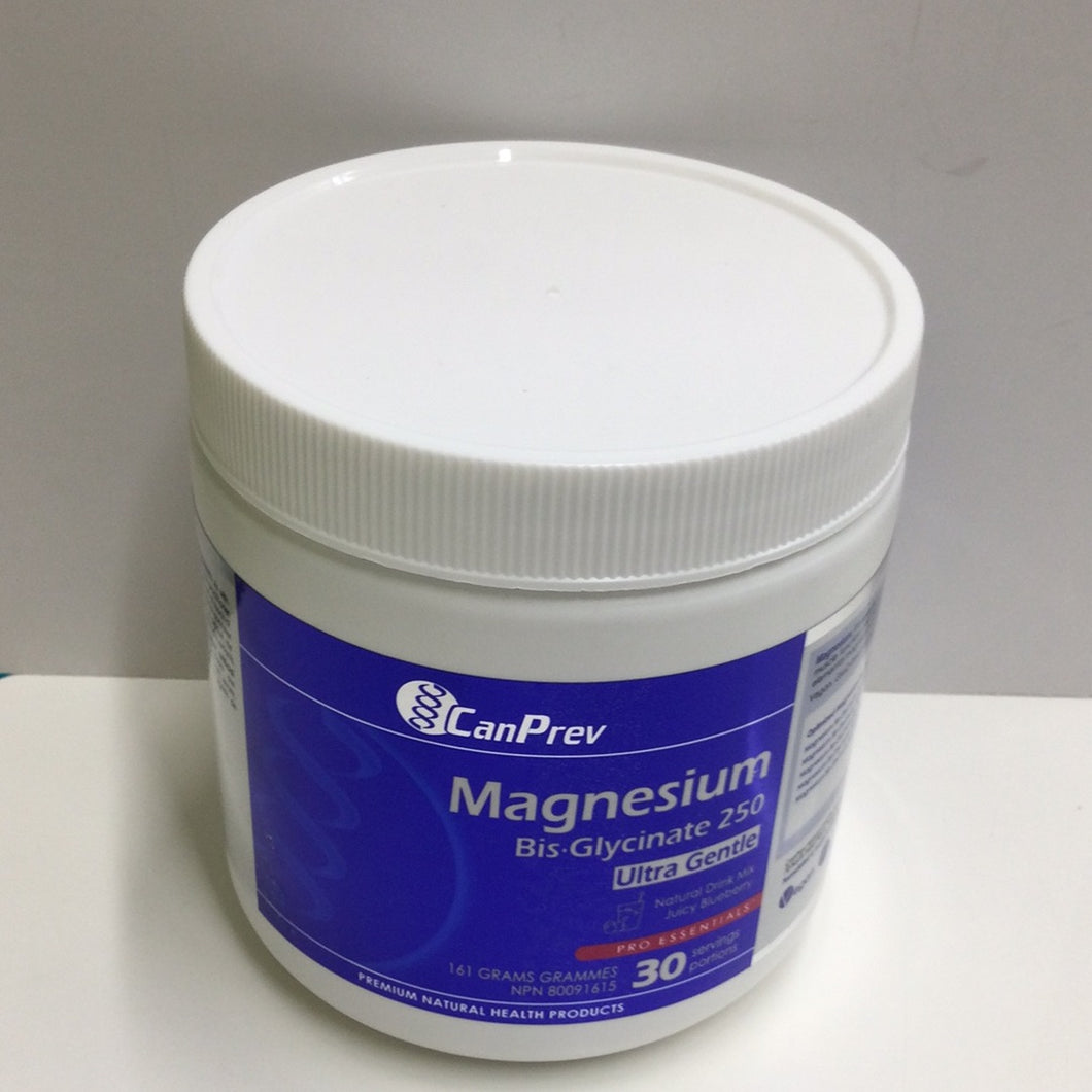 CanPrev Magnesium Bisglycinate 250 Ultra Gentle Blueberry Powder