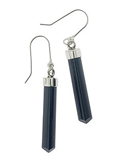 Black Tourmaline Dangling Earrings