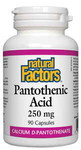 Natural Factors B5 Pantothenic Acid Helps in the metabolism of fats, proteins, and carbohydrates.