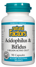 Load image into Gallery viewer, atural Factors Acidophilus &amp; Bifidus 5 Billion SuccessActive