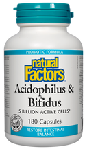 Load image into Gallery viewer, Natural Factors Acidophilus &amp; Bifidus 5 Billion Active Cells