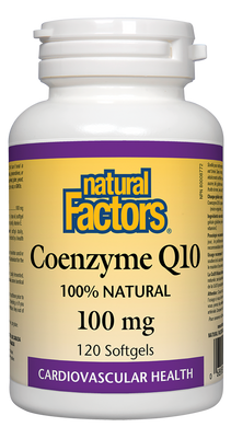 Coenzyme Q10 is a vitamin-like essential nutrient that helps increase levels of cellular energy production and is required by every cell in our body. Known to support cardiovascular health and cellular vigour. Natural Factors Coenzyme Q10 100 mg is 100% natural.
