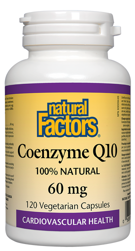 Coenzyme Q10 is a vitamin-like essential nutrient that helps increase levels of cellular energy production and is required by every cell in our body. Known to promote healthy heart function, Natural Factors Coenzyme Q10 is naturally fermented, consisting only of the natural trans isomer identical to the body’s own CoQ10. 