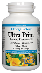 OmegaFactors Ultra Prim Evening Primrose Oil is a rich source of gamma-linolenic acid for optimal health. This ultra-purified, cold-pressed evening primrose oil is a great option for improving hormone balance, relieving inflammation, and nourishing the skin, as well as supporting cardiovascular and eye health.