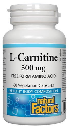 L-carnitine is a nutrient essential for energy production in the muscles, heart, and liver. It promotes healthy body composition by aiding the conversion of fat into energy. Taking supplemental L-carnitine lowers the risk of cardiovascular disease, boosts mental energy, lessens fatigue, improves athletic performance, and shortens exercise recovery time.
