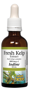 Natural Factors Fresh Kelp Extract is a natural source of iodine that the body needs to make thyroid hormones. It is hand harvested in a sustainable manner from the pristine coastal waters of British Columbia. A precision extraction process preserves freshness and kelp’s spectrum of minerals, vitamins, and iodine. 