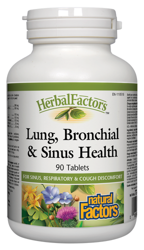 Lung, Bronchial & Sinus Health contains tested herbs and nutrients that help soothe irritated airways, thin mucus, and loosen phlegm to improve breathing and calm coughs. This non-drowsy formula enhances lung and bronchial function, and supports sinus health.