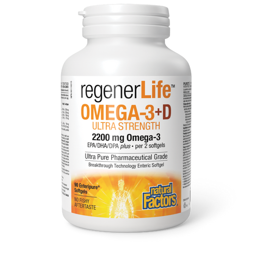 Natural Factors RegenerLife OMEGA-3+D ULTRA STRENGTH