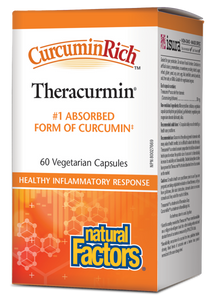 Curcumin, from the spice turmeric, has powerful anti-inflammatory, antioxidant, and antimicrobial properties that support neurological, cardiovascular, and joint health. Natural Factors CurcuminRich Theracurmin supports a healthy inflammatory response Helps prevent cognitive decline Reduces the risk factors for chronic degenerative diseases Improves joint function and reduces arthritic joint pain.