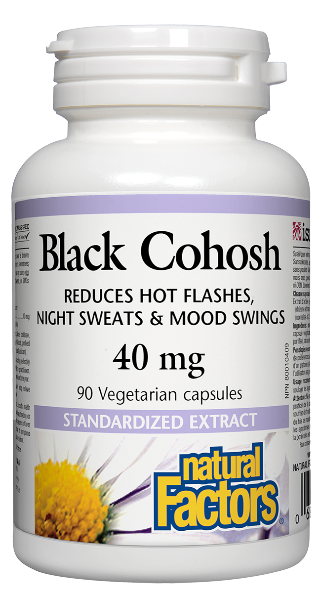Black Cohosh helps restore balance of hormone levels for effective relief from the symptoms of menopause and perimenopause. 
