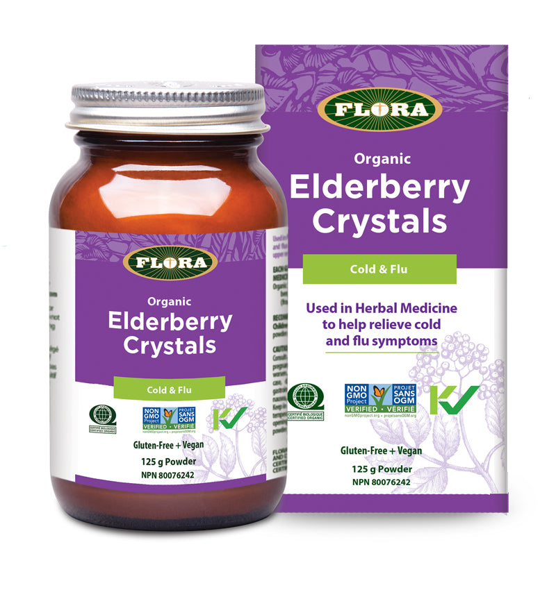 Flora Organic Elderberry Crystals Cold and Flu