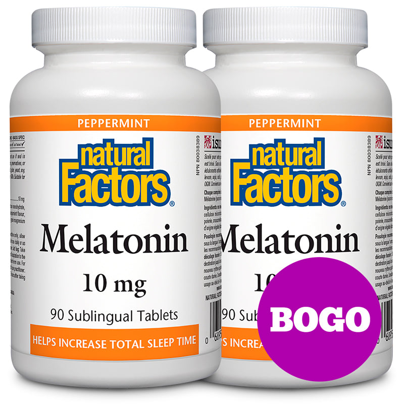 Melatonin works with the body’s natural cycles to effectively reset your “biological clock”, helping you fall asleep faster, increasing the quality and duration of sleep, supporting REM sleep, and reducing daytime fatigue. Natural Factors Melatonin, comes in a sublingual tablet to ensure fast, consistent absorption. 