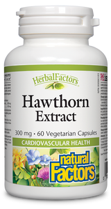 Hawthorn Extract from Herbal Factors® combines hawthorn leaf, flower, and berry, which are used traditionally in herbal medicine to help maintain cardiovascular health in adults. It provides a full spectrum of hawthorn’s antioxidants, standardized to 2.2% flavonoids. This is a fantastic herbal supplement for anyone who wants to support heart function naturally. 