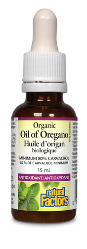 Natural Factors Oil of Oregano is a potent herbal antimicrobial that effectively tackles bacterial, yeast, fungal, and parasitic infections. It offers powerful antioxidant protection and immune system support, and helps relieve various respiratory conditions.