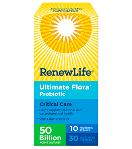 Ultimate Flora® Critical Care 50 Billion is a one-a-day probiotic that helps to support intestinal and gastrointestinal health.