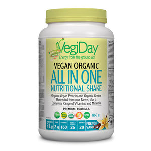 VegiDay Vegan Organic All-In-One Nutritional Shake French Vanilla