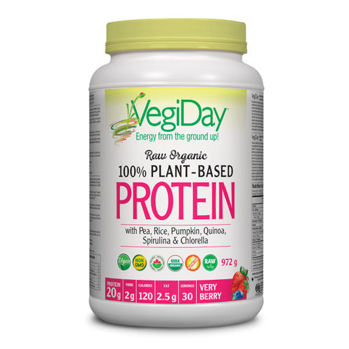 VegiDay Raw Organic 100% Plant-Based Protein Very Berry