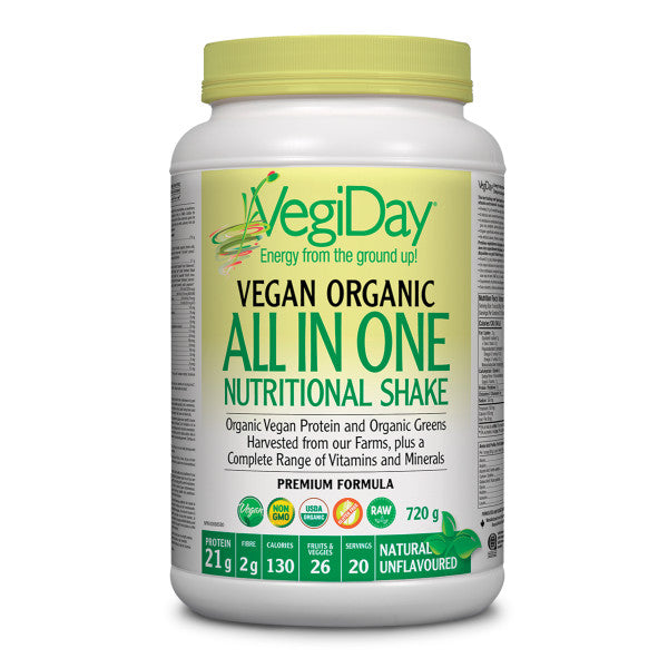 VegiDay Vegan Organic All-in-One Nutritional Shake Unflavoured
