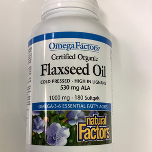 NF Omega Factors Flaxseed Oil 180’s