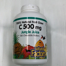 Load image into Gallery viewer, Natural Factors 100% Natural Fruit Chew Vitamin C 500mg Jungle Juice