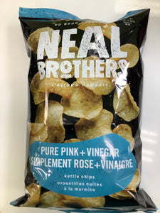 Neal Brothers Pure Pink and Vinegar Kettle Chips