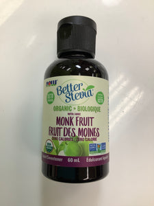 Now Better Stevia Liquid With Monk Fruit