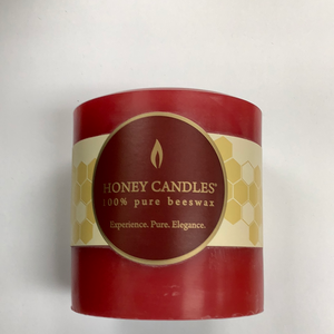 Honey Candles 100% Beeswax 3” Pillars