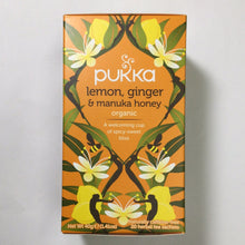 Load image into Gallery viewer, Pukka Organic Lemon Ginger &amp; Manuka Honey Tea