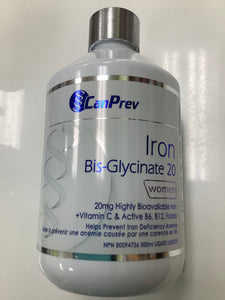 CanPrev Iron Bis-Glycinate 20 for Women Liquid