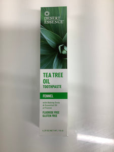 Desert Essence Tea Tree Oil Fennel Toothpaste