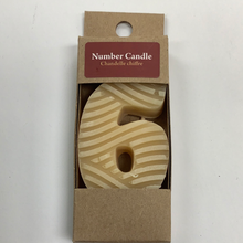 Load image into Gallery viewer, Honey Candles 100% Beeswax Number Candles
