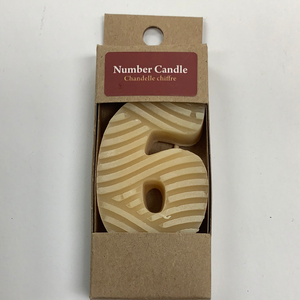 Honey Candles 100% Beeswax Number Candles
