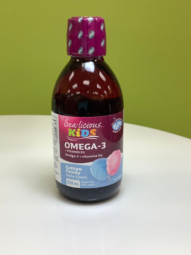 Sea-Licious Kids Omega-3 Plus Vitamin D3 Cotton Candy