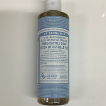 Load image into Gallery viewer, Dr. Bronner’s 18-in-1 Baby Unscented Pure Castile Soap
