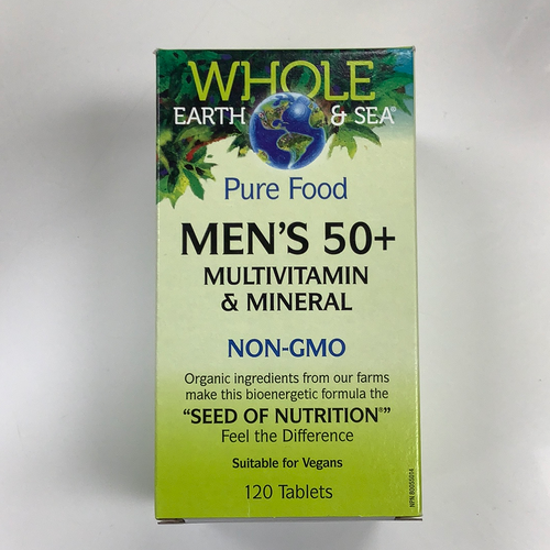Whole Earth and Sea Pure Food Men’s 50+ Multivitamin & Mineral 120s