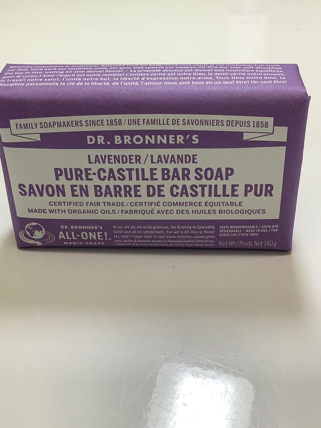 Dr. Bronner’s Lavender Pure Castile Bar Soap