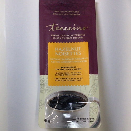 Teeccino Herbal Coffee Alternative Hazelnut Medium Roast