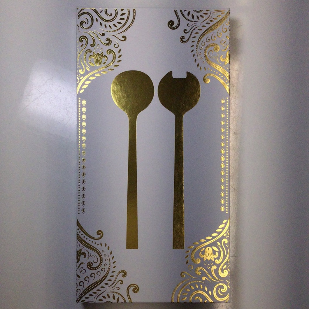 Danesco Gold Finished Stainless Steel Salad Servers