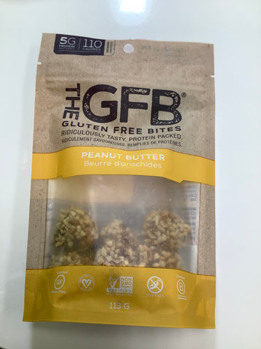 The GFB Gluten Free Bites Peanut Butter