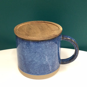 BIA Cordon Bleu Pottery Mug with Wood Lid