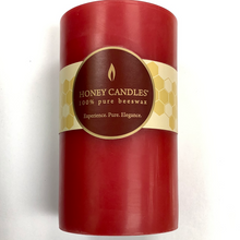 Load image into Gallery viewer, Honey Candles 100% Beeswax 5” Pillars.